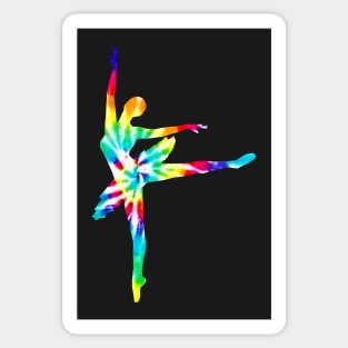 Ballerina Pointe Dancer Tie Dye Tee Sticker